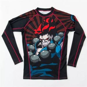 Camiseta de Compresión Deportiva para Hombre, Manga Larga, Diseño de Personaje de Anime, Estampado de Sol Nascente, para Entrenamiento Atlético y Gimnasio - Product Image 6