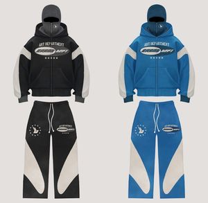 Ensemble de survêtement imprimé numérique 2 pièces, nouveau design, best-seller, poids lourd, grande taille, avec cagoule intégrée - Product Image 3