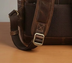 Tealwood Leathers Genuine Leather Classic Backpack Durable Handle Style Brown Wholesale High Quality Genuine Leather Backpack - Product Image 4