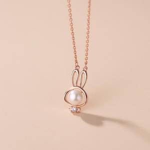 Collar de Plata de Ley Nalan S925 con Cristal Negro y Perla, Estilo Ins, Temperamento, Personalidad, Cadena para Clavícula, Moda Femenina, Colgante - Product Image 1