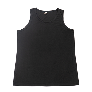 Camiseta sin mangas formal de algodón/bambú de alta calidad para hombre, tejido de punto teñido, personalizada ODM, venta al por mayor, Vietnam, plazo de entrega de muestra de 7 días - Product Image 1