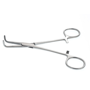 Pinces Mixter 5,5 pouces à angle droit, instrument chirurgical de préhension délicat en acier inoxydable, instrument hémostatique et dissection, outil réutilisable - Product Image 1