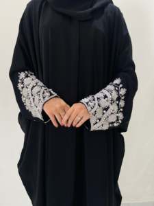 Wholesale Modest Dubai Beaded Sequined Long Sleeve <b>Abaya</b> Muslim Traditional Handmade <b>Wedding</b> Women Breathable Winter Summer - Product Image 5