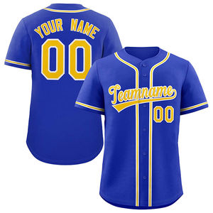 Maillots de baseball et t-shirts d'équipe personnalisés OEM pas chers, 100 % polyester, grandes tailles, design vierge, vente en gros, haute qualité - Product Image 1