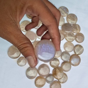 Piedra de Luna de Tanzania Premium, Piedra Plana para la Palma de la Mano, Cristal Curativo Natural, Diamante en Bruto para Meditación, Equilibrio de Chakras, Decoración - Product Image 3