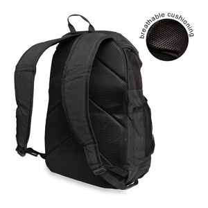 Sac à dos de basket-ball noir, grande capacité, sac de sport avec poche en filet pour ballon, unisexe - Product Image 2
