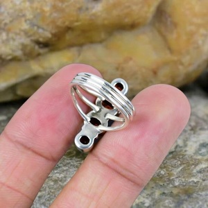 Handmade 925 Sterling Silver Bohemian Christian Bezel Setting <b>Garnet</b> <b>Ring</b> GIA Certified Natural Red Gemstone Artisan Jewelry - Product Image 6