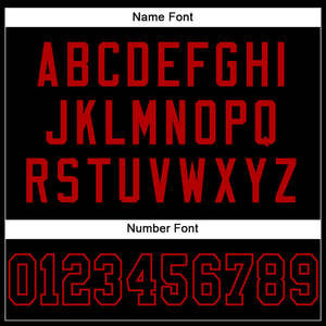 Custom Black Red American Football Jersey Breathable Moisture Wicking Polyester <b>Fabric</b> Athletic Team Uniform Sublimation Ready - Product Image 4