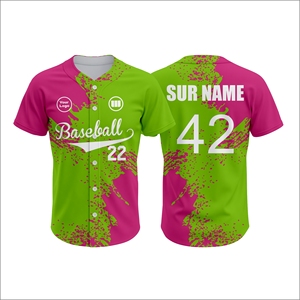 Maillot de baseball de sublimation de qualité supérieure, logo personnalisé, vêtements d'équipe, fabricant d'uniformes de baseball en gros, Wida sports - Product Image 1