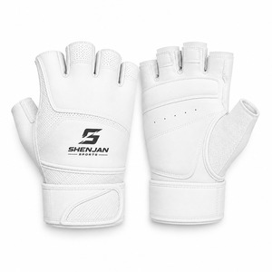 Guantes de Gimnasio de Medio Dedo de Cuero de Alta Calidad, Transpirables, de Secado Rápido, con Correa Ajustable para la Muñeca, Antideslizantes, Unisex para Exteriores - Product Image 1