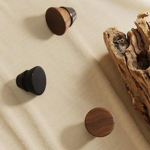 Round Walnut Wooden Cabinet Knob Vintage Style Round Drawer <b>Pull</b> Handmade Wooden <b>Door</b> Knob Elegant Classic Brown Cabinet <b>Handle</b> - Product Image 3