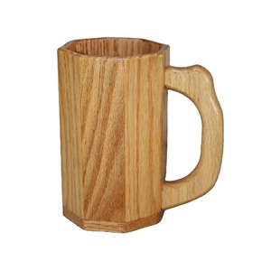 Jarra de Madera Pulida para Café, Hecha a Mano, Ligera, a Prueba de Fugas, Estilo Americano, para Cerveza o Té, Jarra Tradicional de Madera Sólida - Product Image 2