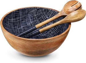 Classic Lightweight Wooden Enamel Bowl <b>Spoon</b> Set for Presents - Product Image 3