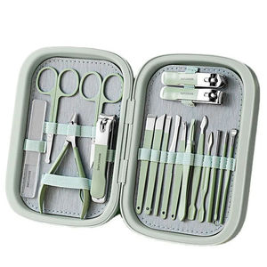 Kit de manucure et pédicure professionnel de haute qualité, coupe-ongles en acier inoxydable, coupe-cuticules, ensemble léger - Product Image 1