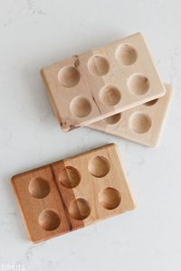 Custom Logo <b>Eco</b>-Friendly Wooden <b>Egg</b> Storage Tray Holder Rack Basket <b>Egg</b> Holder Tray For Kitchen Countertop Organization - Product Image 5