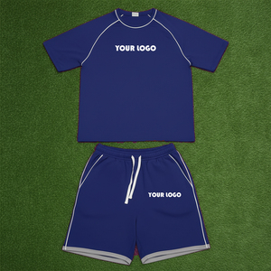ชุดเสื้อยืดผู้ชายสไตล์สตรีทแวร์สำหรับฤดูร้อน ชุดเซ็ตเสื้อยืดและกางเกงขาสั้นคุณภาพสูงสำหรับผู้ชาย ไซส์พลัส - Product Image 4