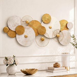 <b>Large</b> 3D Disc Metal <b>Wall</b> Art Modern Geometric Sculpture for Living Room Bedroom Dining Area Entryway Contemporary Home <b>Decor</b> - Product Image 1