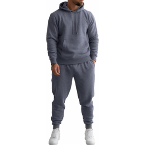 Mens Cotton Tracksuit Outfit <b>Athletic</b> Hoodie and Jogger Pants Casual Fitness Daily Sportswear Wear - Product Image 1