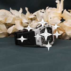 Montre de luxe unisexe en acier inoxydable, cadran analogique, mouvement mécanique, bracelet en silicone, cristal saphir, lumineuse, pliable - Product Image 6