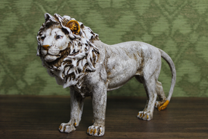 Resin Standing Lion <b>Statue</b> Resin Gold Finish Lion for Home Decoration Home decor table decor decorative items - Product Image 3