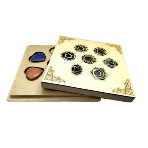 Pierre de haute qualité 7 Chakra Grille et Coffret Chakra Coffret Cadeau Pierre de Guérison Cristal Gemme Reiki Boîte Trophée Grossiste - Product Image 2