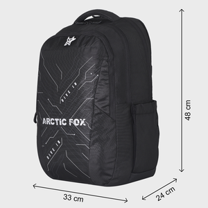 กระเป๋าเป้สะพายหลังสำหรับแล็ปท็อป Arctic Fox Infinite Black - กระเป๋าเดินทางธุรกิจ PU ความจุขนาดใหญ่ พร้อมพอร์ต USB - Product Image 6