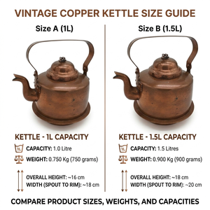 Bouilloire Antique en Cuivre Pur Épais, Rustique et Vintage, pour Cuisinière, Camping, Chauffe-Eau, Faite à la Main, Fond Plat, Théière Primitif - Product Image 6