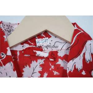 Vestido Largo Clásico de Mujer para Primavera/Verano, Hecho a Mano, 100% Algodón, Estampado Floral, Cuello en V, Manga Larga, Transpirable, con Cierre de Cordón - Product Image 5