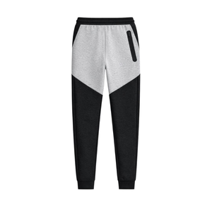 Conjunto deportivo unisex gris y negro de invierno, talla grande, con forro polar, con logotipo personalizado, ropa de moda urbana para hombres adultos. - Product Image 6