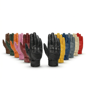 Gants de moto en cuir véritable de haute qualité, compatibles écran tactile, antidérapants, respirants, de protection robuste pour la conduite - Product Image 1