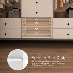 Sistema Modulare di Armadi a Muro in Legno con Appendiabiti Integrato per Organizzazione e Stoccaggio - Product Image 3