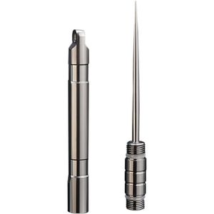 Stuzzicadenti Portatile in Lega di Titanio Argentato per Viaggi, EDC, Coltello e Strumento Riutilizzabili in Confezione Regalo (LA022) - Product Image 1