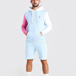 Conjunto de Sudadera con Capucha y Pantalones Cortos para Hombre, Diseño Moderno que Ofrece Movimiento Flexible y Estilo Casual Diario - Product Image 1