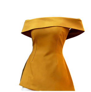 Chemisier en satin pour femme, épaules dénudées, couleur unie, élégant, sans manches, coupe classique, toutes saisons, idéal pour les soirées - Product Image 5