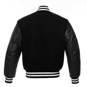 OEM Wholesale Mens Varsity <b>Jacket</b> Custom Color Block Zip & Button Closure Running Varsity <b>Jackets</b> for Men with Panel Design - Product Image 3