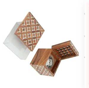 Handmade Acacia Wood Eco-Friendly Durable <b>Incense</b> <b>Box</b> Burner Set for Stick Cone <b>Incense</b> Aromatherapy Room Freshener Curio Craft - Product Image 3