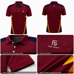 Camiseta Polo Deportiva Personalizada por Sublimación para Hombre, Transpirable, de Secado Rápido, para Golf, Tenis, Jersey de Manga Corta, Ropa Deportiva de Equipo - Product Image 4