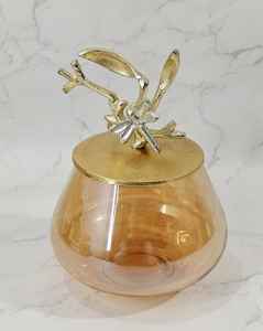 Frasco de vidrio hermético, frasco para dátiles y chocolate, frasco decorativo de metal, frasco hermético para frutos secos, caja de regalo decorativa - Product Image 3