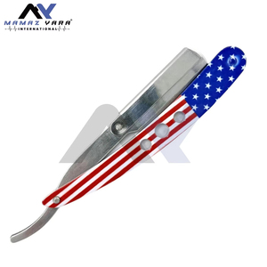 Custom Straight Edge Barber <b>Razor</b> USA Professional Barbershop Snap Lock Stainless Steel Shaving <b>Razor</b> Classic Manual Shavette - Product Image 3