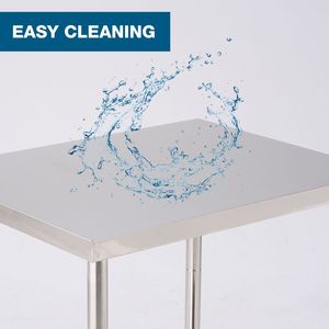 Tavolo da Lavoro Commerciale 36*24 in Acciaio Inossidabile con Ripiano Inferiore e Ruote per Ristoranti, Cucine Domestiche, Preparazione Cibo, Isole e Carrelli da Cucina - Product Image 5