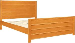 Classic Comfort Premium Cama de madera con diseño tradicional Cama de plataforma de madera maciza - Product Image 4