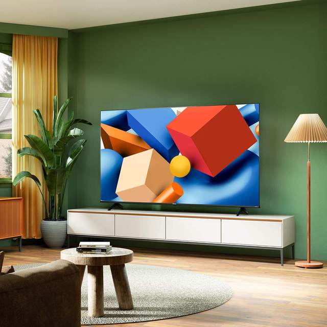58E6K 4K LED Android Smart Television 55inch Black Minimalist Frame Display for Living Room Home Entertainment