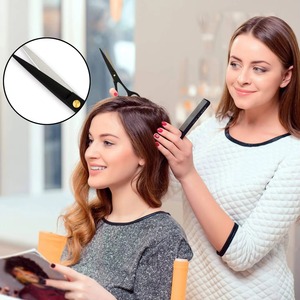 Wholesale Beauty Barber <b>Scissors</b> Stainless Steel Professional 3-Finger Design <b>Left</b>-<b>Handed</b> 28 Teeth Precision Shears - Product Image 3