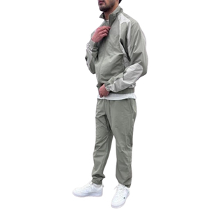 Ensemble de survêtement tendance 2026 style urbain streetwear, coupe-vent color block, tenue athleisure 2 pièces à faible MOQ - Product Image 3
