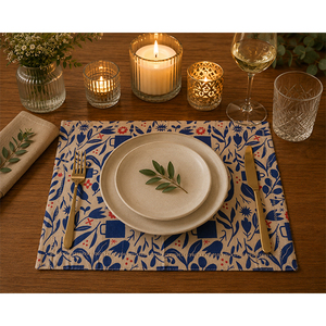 Premium Cotton Linen Table <b>Placemats</b> | Custom Digital Printed Eco-Friendly Dining Mats - Product Image 2