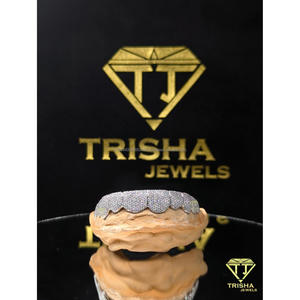 Iced Out Hip Hop Grillz VVS Moissanite Diamond 925 Sterling Silver Custom Luxury Mouth Jewelry By Trisha Jewels - Product Image 5