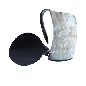 แก้วเขาสัตว์ทำมือสำหรับดื่มสุรา สไตล์ไวกิ้ง ปลดปล่อยความเป็นไวกิ้งในตัวคุณ ของขวัญสุดเพอร์เฟกต์สำหรับคนรักประวัติศาสตร์ แรงบันดาลใจจากเกมออฟโธรนส์ - Product Image 1