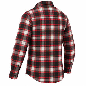 Chemise en flanelle à carreaux personnalisée pour homme, chemise à manches longues boutonnée, poche à double rabat, chemise à carreaux décontractée, chemise en flanelle personnalisée pour homme - Product Image 4