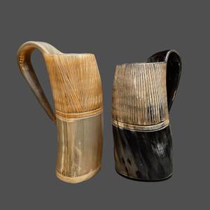 Jarras de Cerveza de Cuerno Natural Hechas a Mano, Estilo Rústico, Ecológicas, Reutilizables, Capacidad Personalizada, Diseño Vikingo, Regalo para Fiestas - Product Image 3