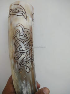 Servicios de Grabado Personalizado, Cuerno Vikingo Hecho a Mano, Impermeable, Pulido, Cuerno de Buey Natural, Apto para Alimentos, Imitación Antigua, Regalo de Boda - Product Image 3